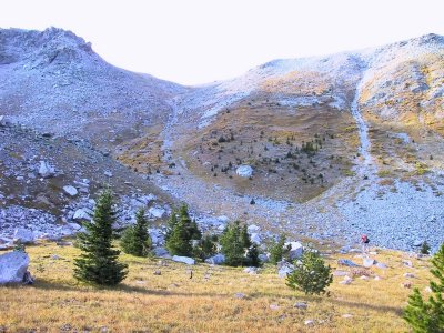 That's Porcupine Pass, Elev 10,800'