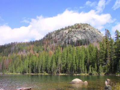 Granite Peak Across Granit Lake, That's our Dayhike Destination