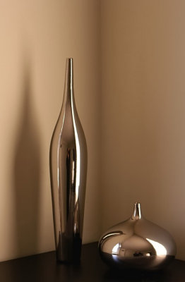 Chrome Vases