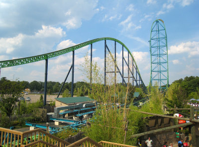 Six Flags Great Adventure - Kingda Ka (height 456 feet, 0-206 km/h in 3.5 sec)