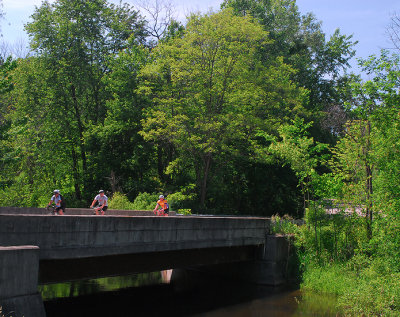Bike Riders On The Bridge II