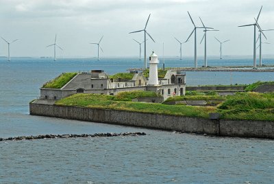 Middelgrunden Wind Park Near Copenhagen Harbor