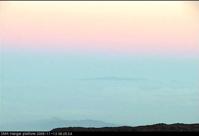 Pastel sunrise over Kohala and East Maui