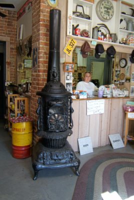 Pot Belly Stove.....100 years old ----  Crystal will fire it up for you
