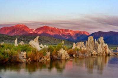 first sunshine on the Sierras