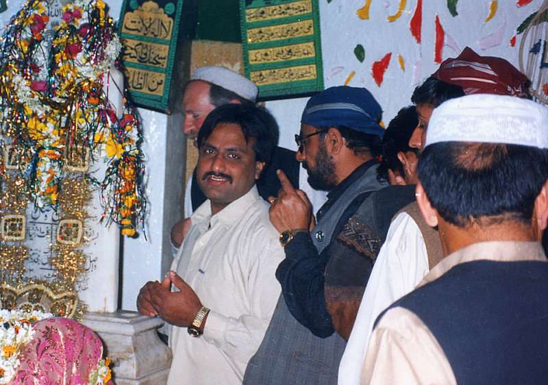 Praying at a shrine