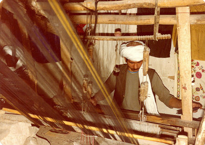 Nawroz Ali at his loom