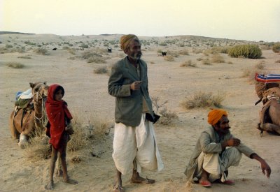 In the desert outside Jaisalmer