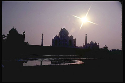 Back side of Taj - setting sun