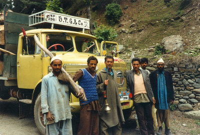 Truckers on road