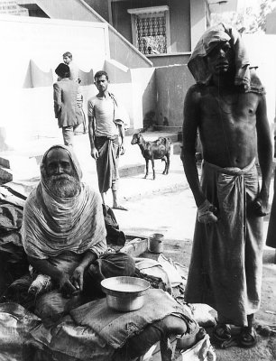 Lepers on the steps of Ghats