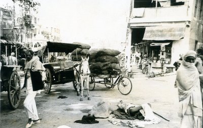 Lepers sleeping in street