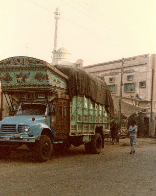 Peshawar-truck and mosque