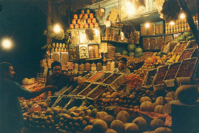 Nuts and fruit at store at night - Dal Gate