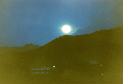 Full moon rise over Takht-i-Sulieman
