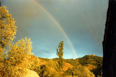Takht-i-Sulieman and rainbow