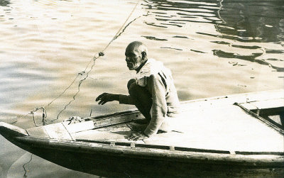 Old man and boat