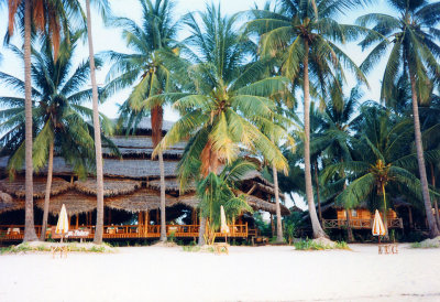 Chaweng Beach-big hotel and house