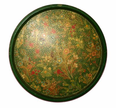 Hand painted paper-mache tray-Kashmir