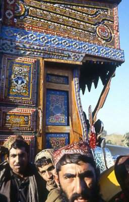 Pakistani truck-door and drivers