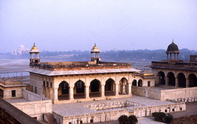 Agra Fort-Taj in background