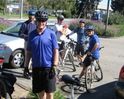 The boys are ready to ride.