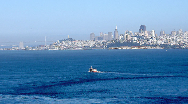 view of downtown SF from N. of GG bridge