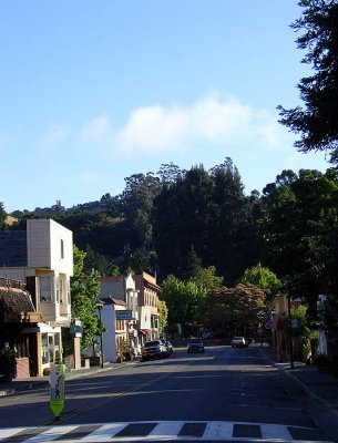 Looking Down Bolinas Road to Broadway