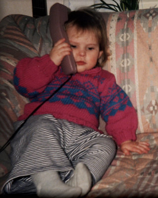 Natalie talking in the phone(and she still sitt in the phone 16 years later):):)