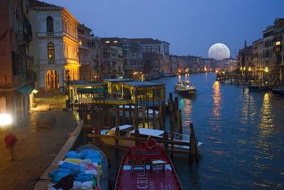 1st: The Grand Canal at Night from the Rialto Bridge<br>Fremiet
