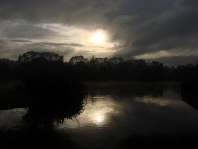 Lake, sun, cloud 1by Dan Hawthorn