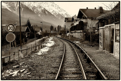 Railroad Tracks Chamonix