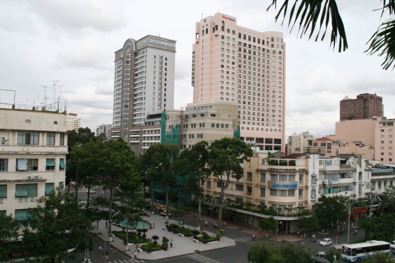 view onto Saigon from top of Rex hotel