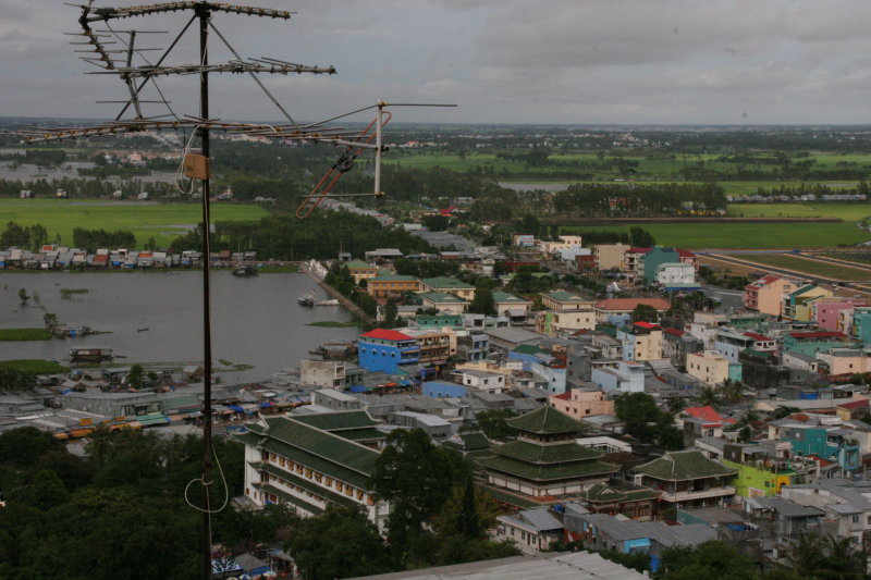 view from Sam Mountain onto Chau Doc