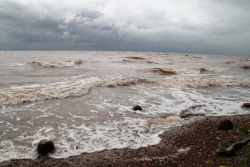 Kep beaches are narrow and stony