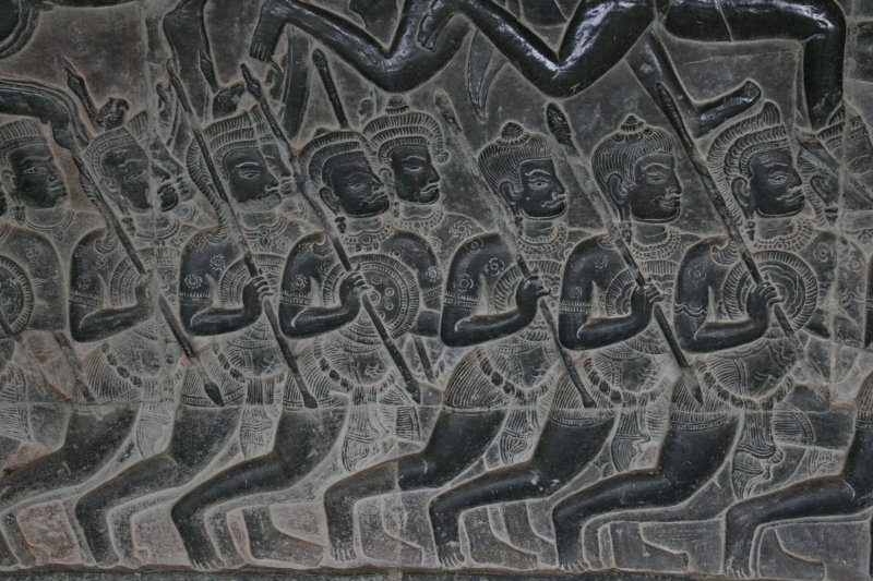 carvings on Angkor Wat