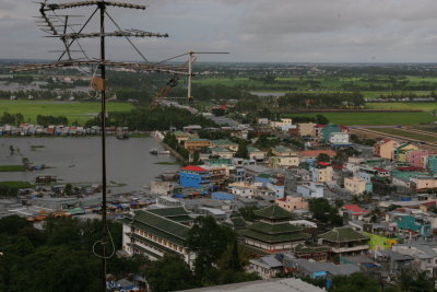 view from Sam Mountain onto Chau Doc
