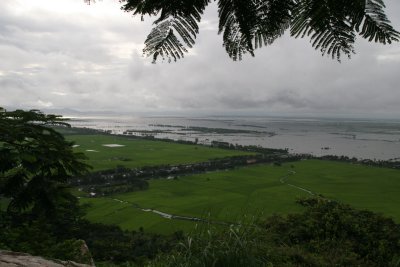 view from Sam Mountain towards Cambodia