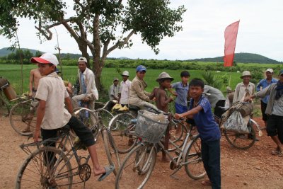 village people curious of tourists