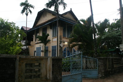remnants of French colonial style in Kampot