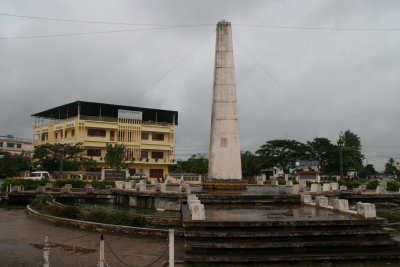 Central roundabout in Kampot