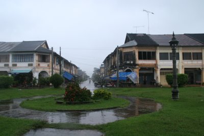 remnants of French colonial style in Kampot