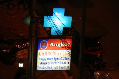 Angkor beer is popular