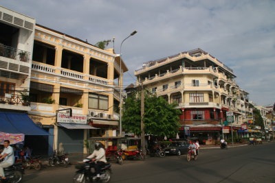 Phnom Penh riverside promenade early morning