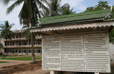Tuol Sleng Genocide Museum is a former high school which was used as the Security Prison 21 (S-21)