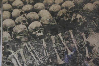 Prisoners were later murdered at the Choeung Ek extermination centre (Killing Fields)