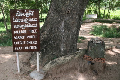 killing tree against which children were beaten