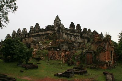 Phnom Bakheng is a mountain temple consisting of five square terraces of diminishing size