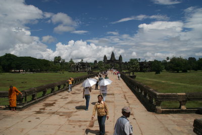 approaching Angkor Wat