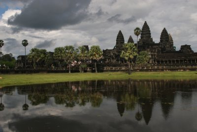 Across the moat towards Angkor Wat